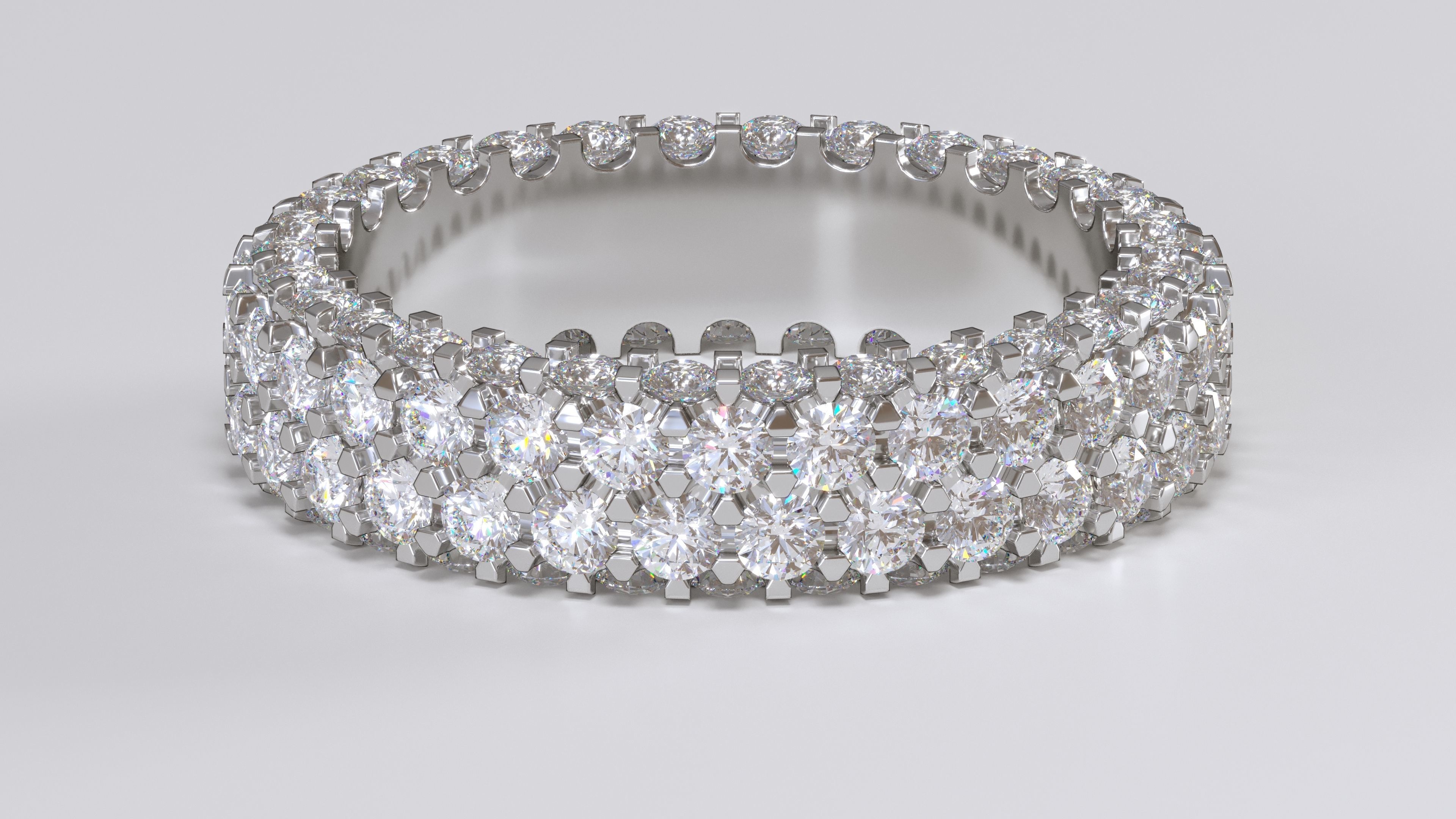 Infinity diamond ring Pack 3D print model 3D print model_11