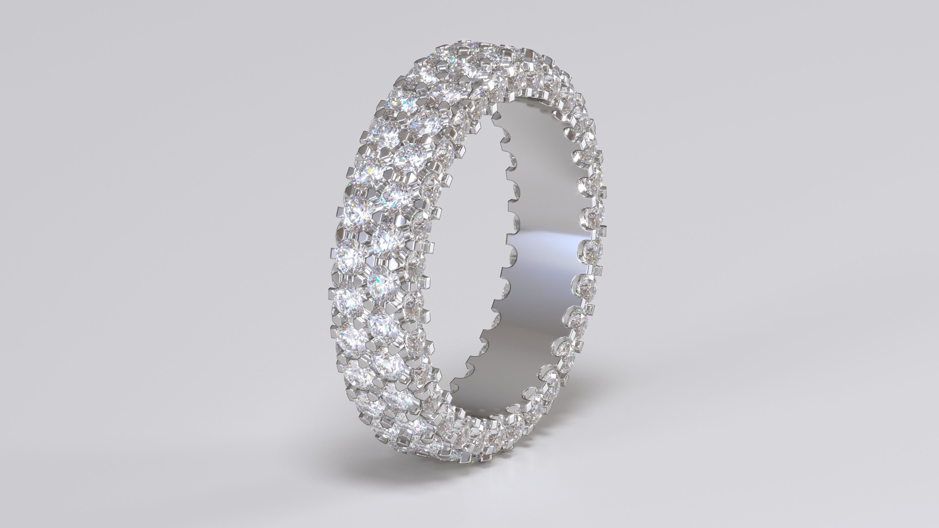 Infinity diamond ring Pack 3D print model 3D print model_23