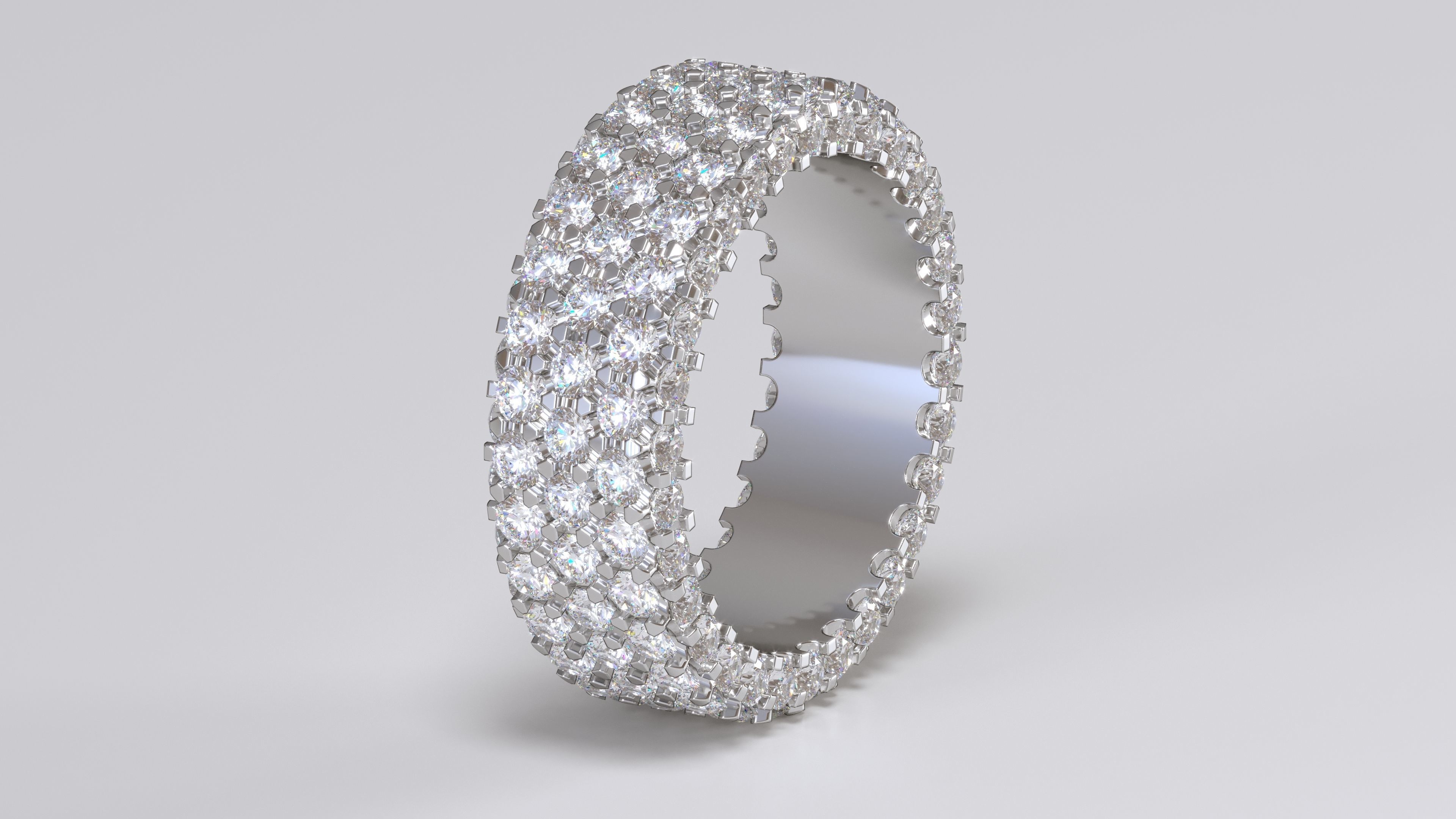 Infinity diamond ring Pack 3D print model 3D print model_25