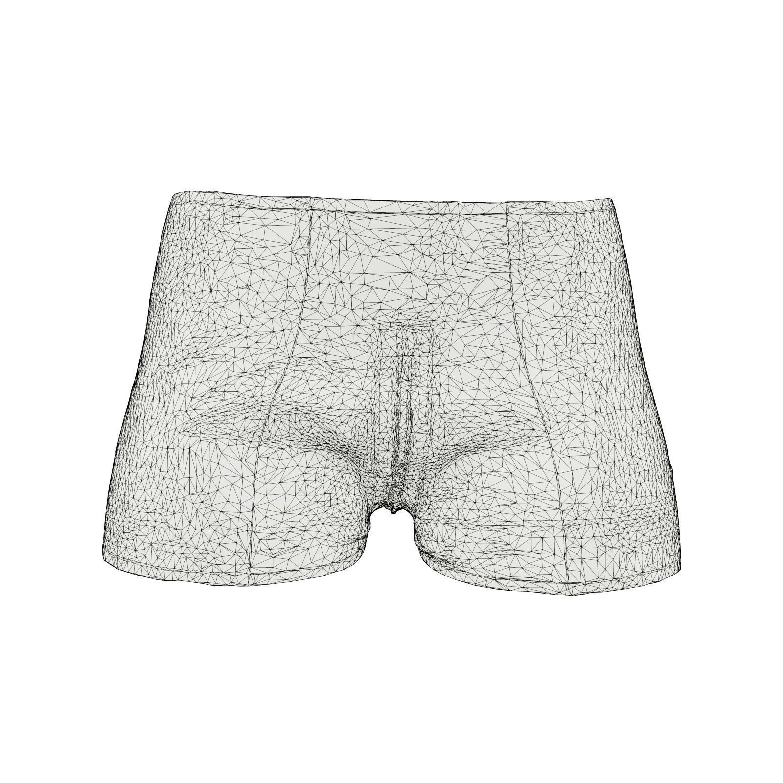 Two Tone Latex Shorts 3D model_8