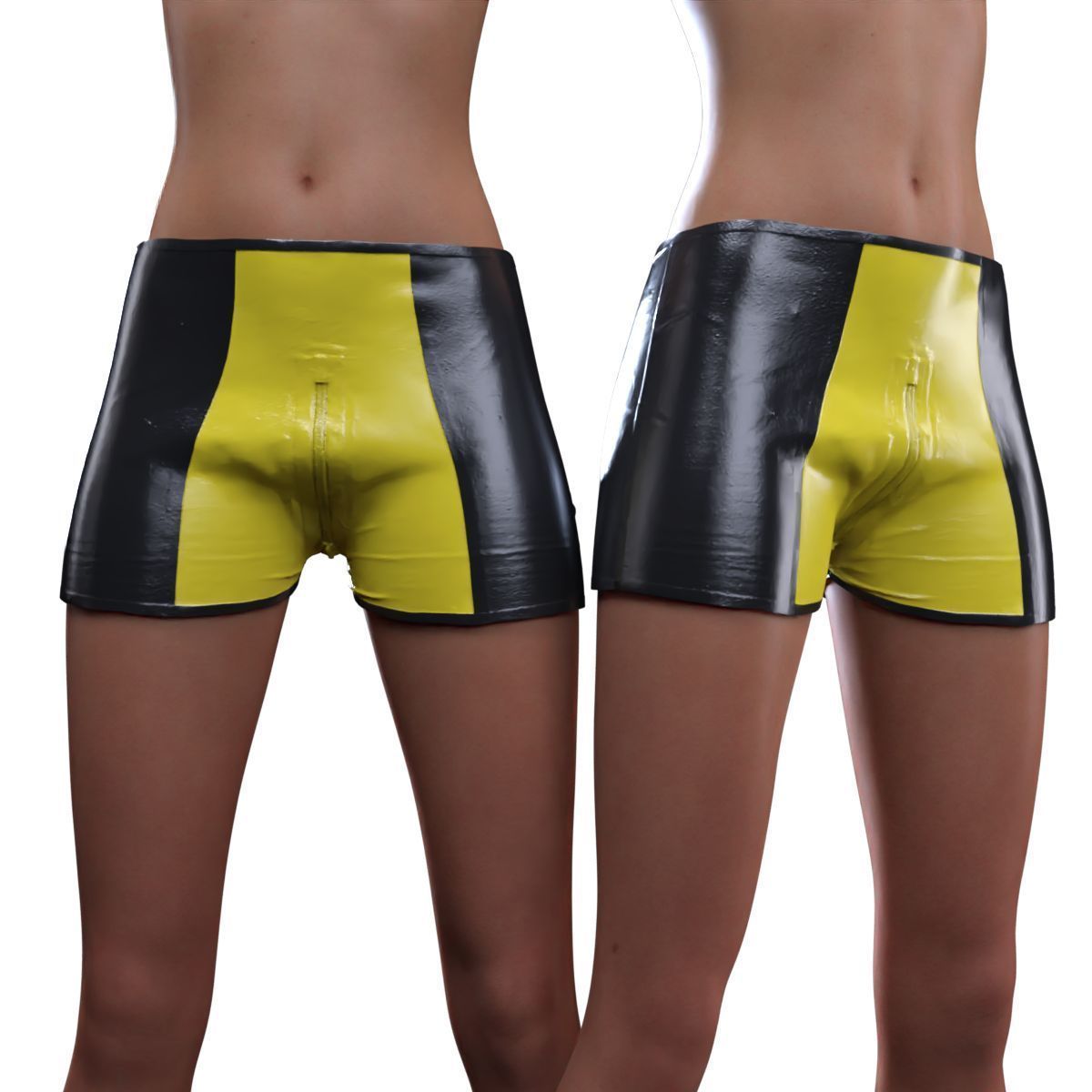 Two Tone Latex Shorts 3D model_13
