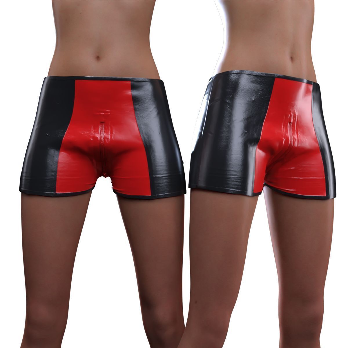 Two Tone Latex Shorts 3D model_12