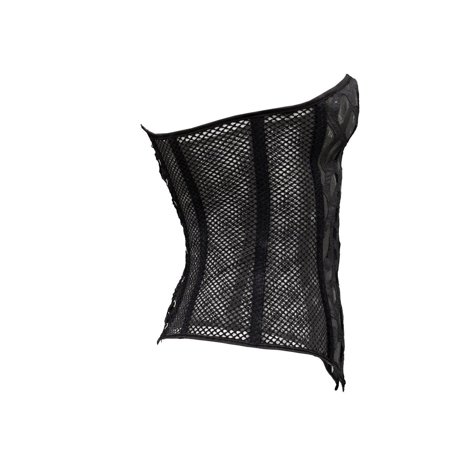 Transparant Decorated Corset 3D model_5