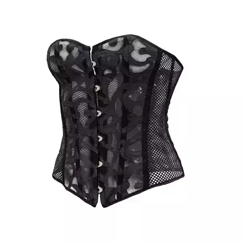 Transparant Decorated Corset 3D model