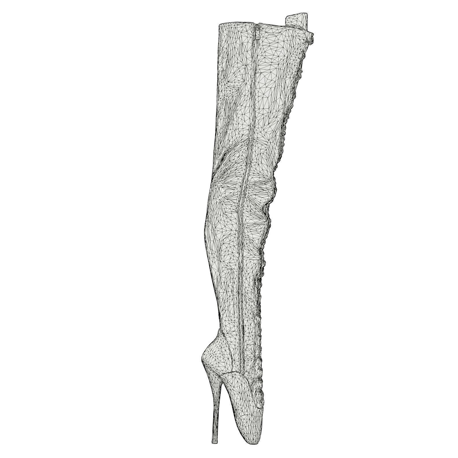Tighhigh Ballet Boots 3D model_7