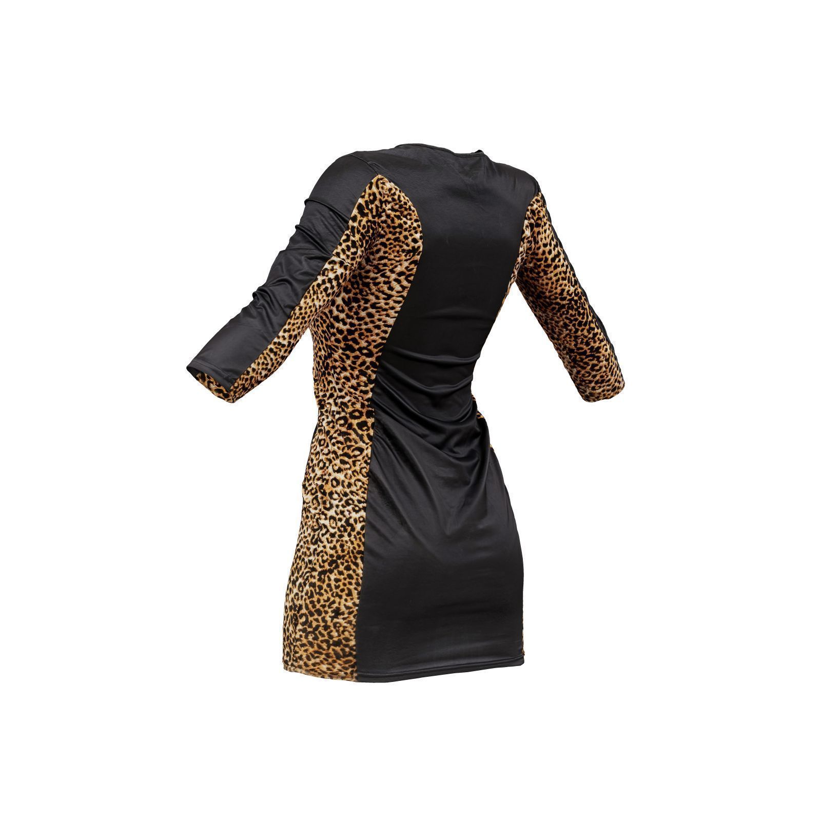 Tiger Panel Leather Dress 3D model_3