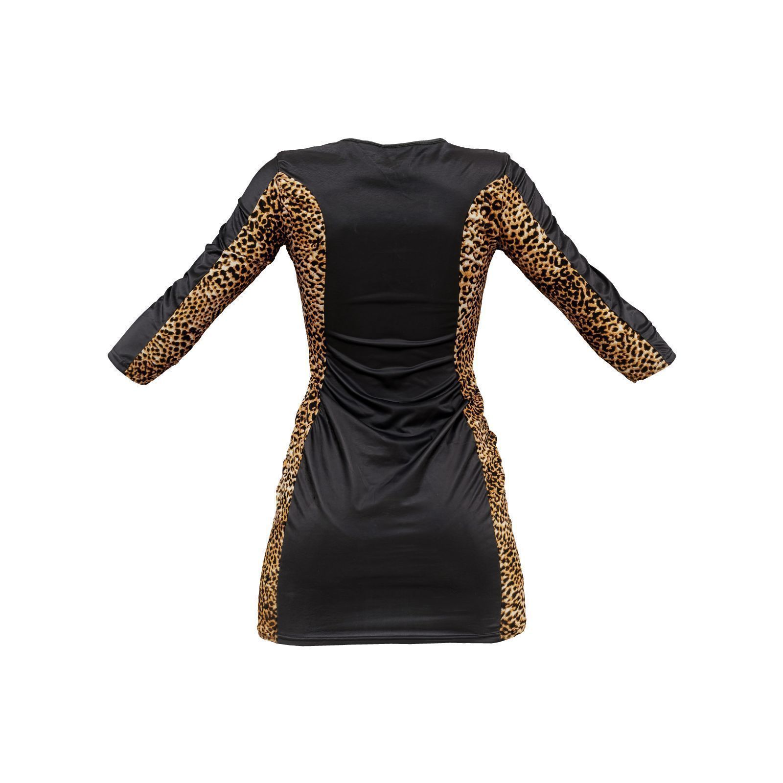 Tiger Panel Leather Dress 3D model_2