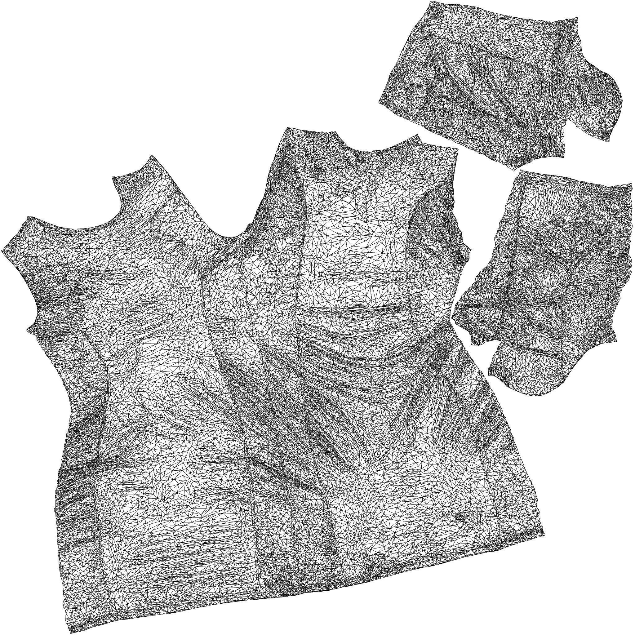 Tiger Panel Leather Dress 3D model_8