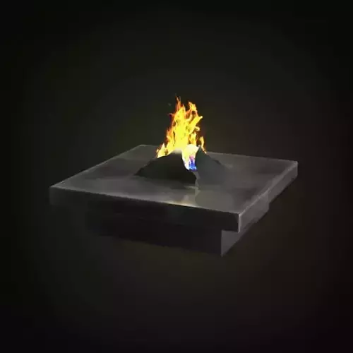 Charcoal Grey Metal Center Fireplace