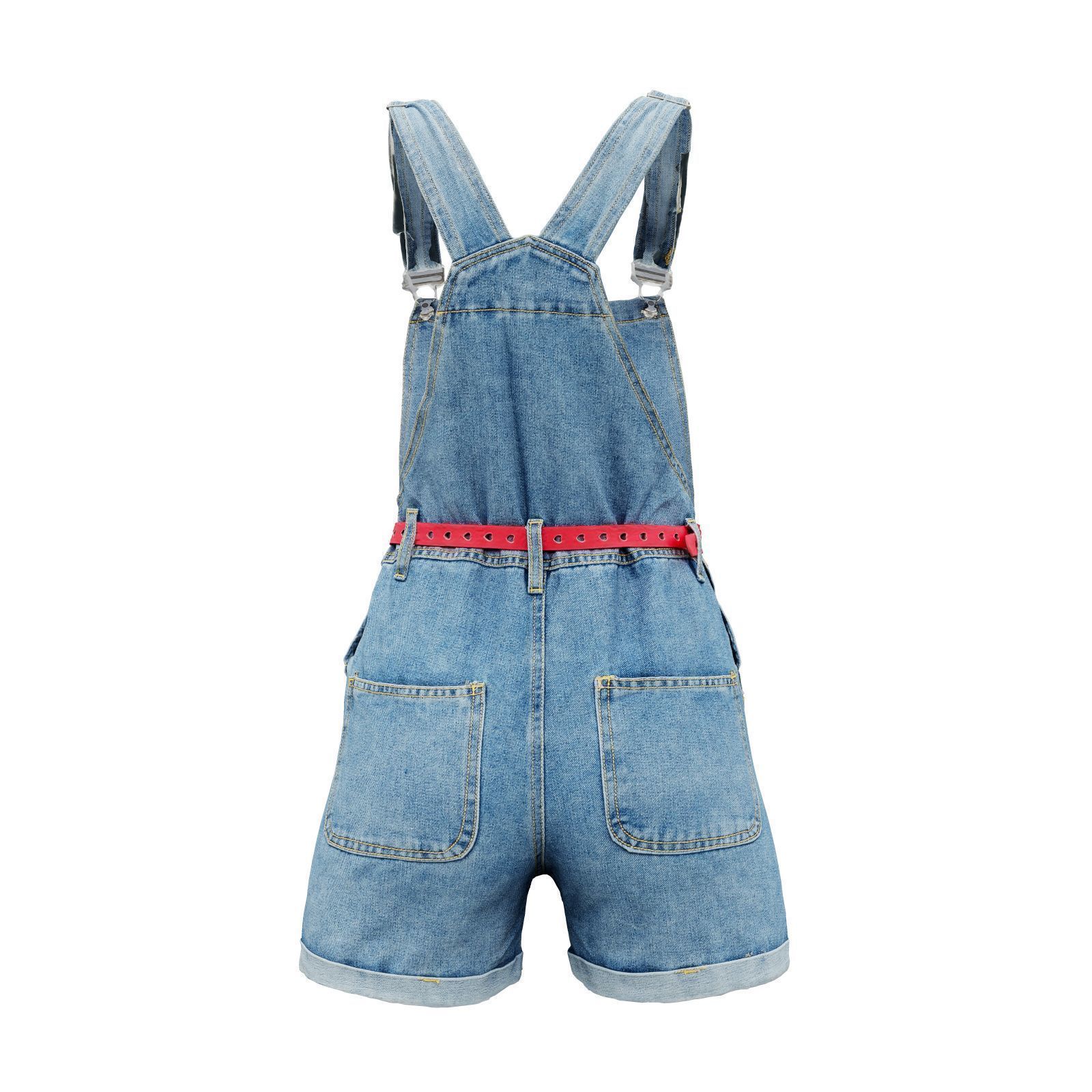 Thin Belt Jeans Salopet 3D model_2