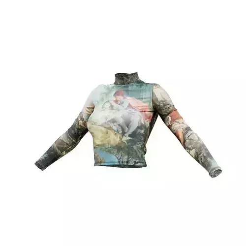 Tattoo Painting Mesh Top