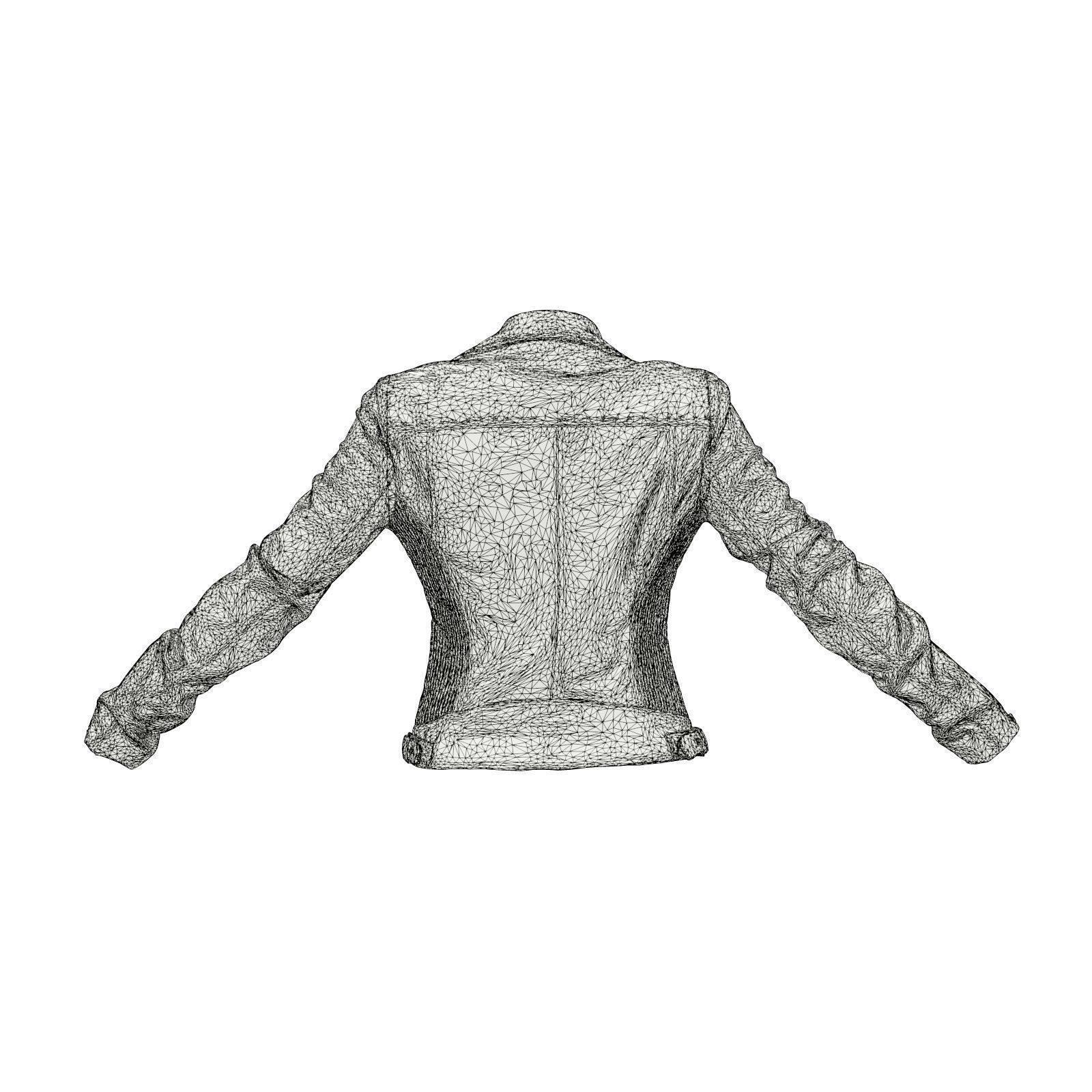 Studded Leather Jacket 3D model_7