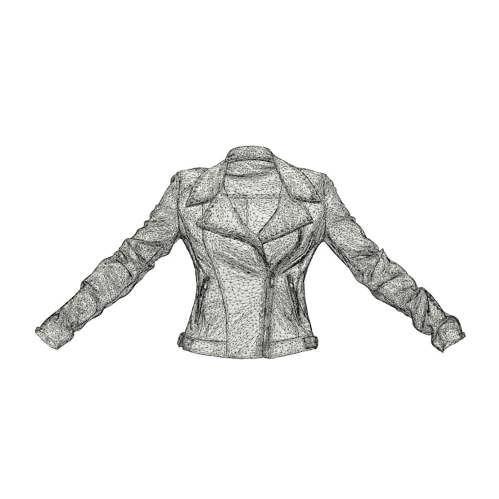 Studded Leather Jacket 3D model_6