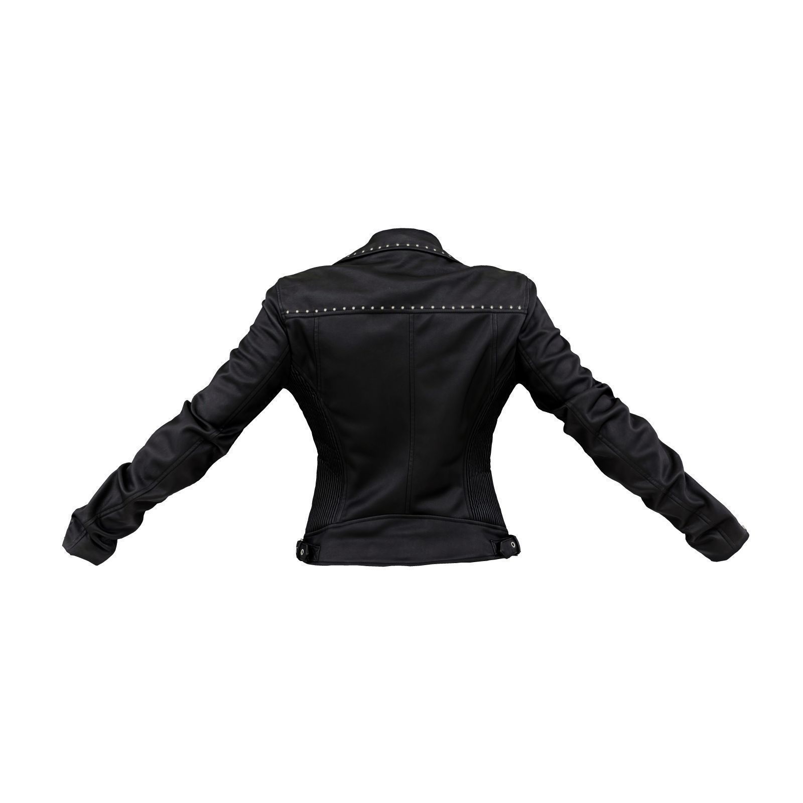 Studded Leather Jacket 3D model_2