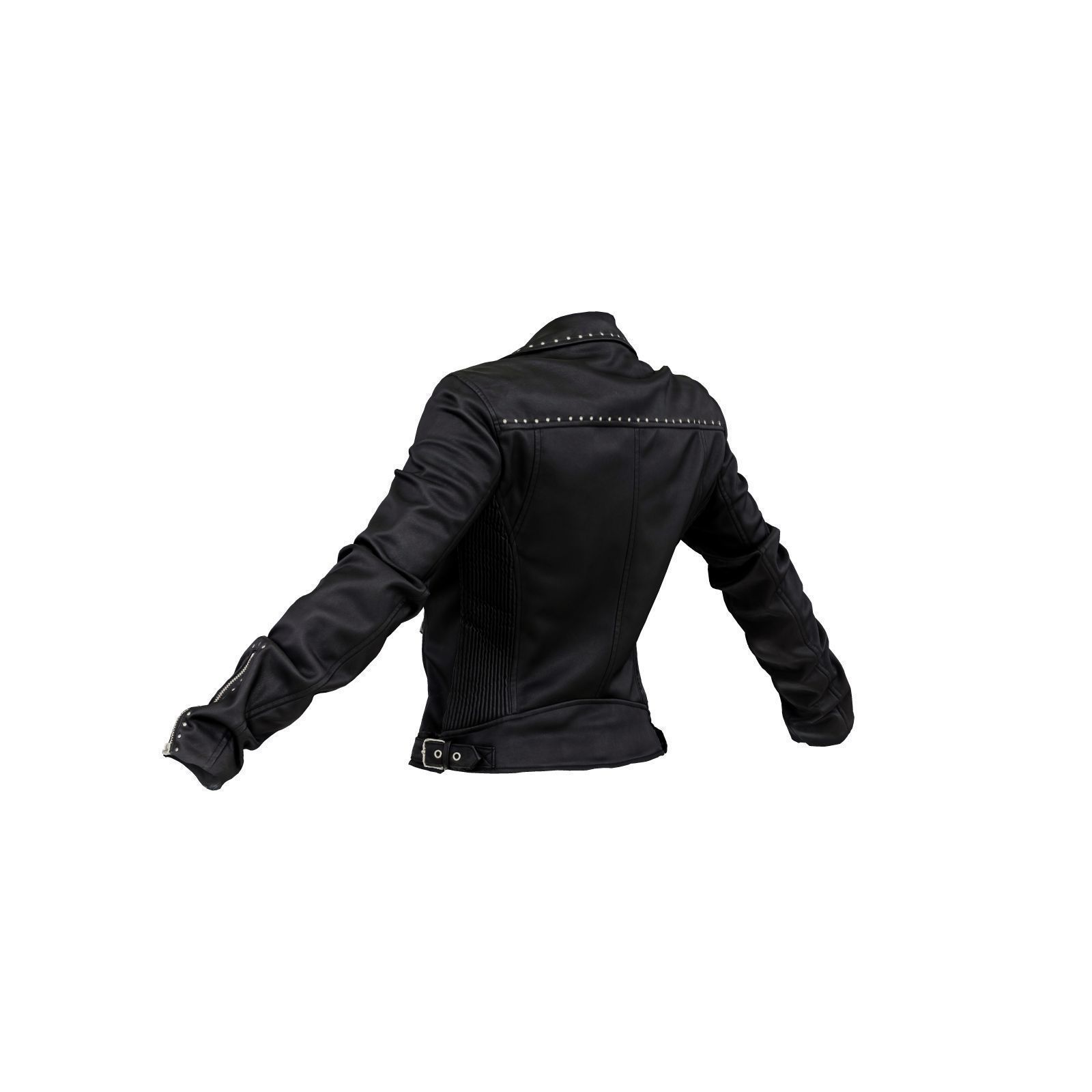 Studded Leather Jacket 3D model_3