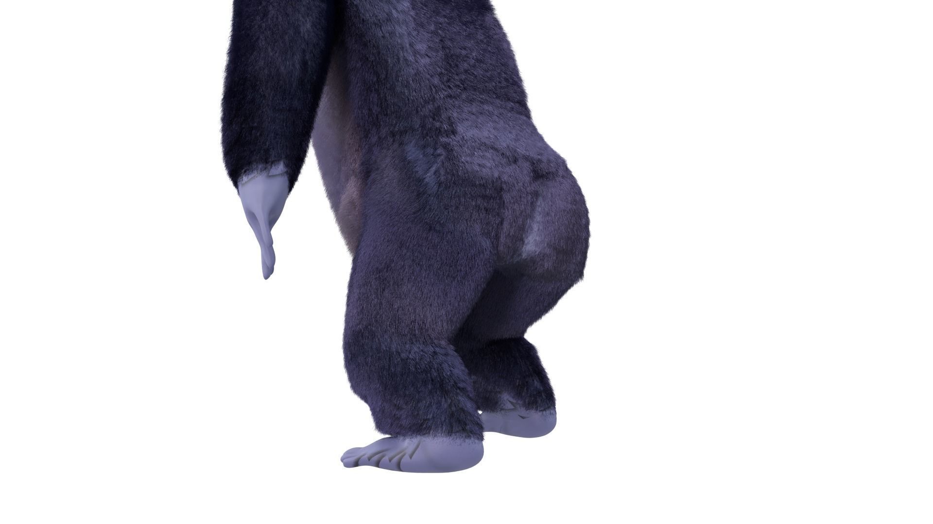 Cartoon Gorilla Animated blender Low-poly 3D model_2