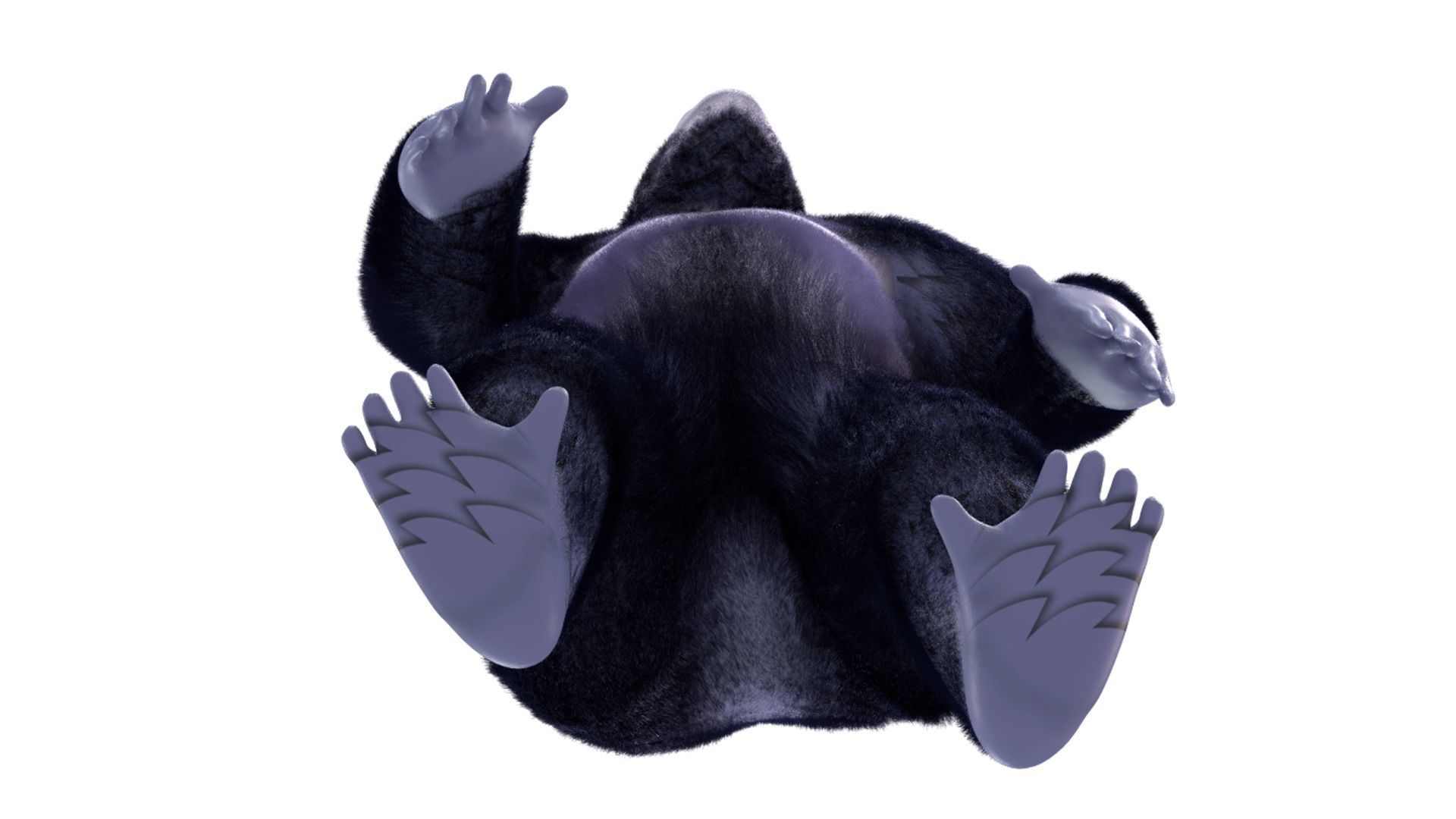 Cartoon Gorilla Animated blender Low-poly 3D model_5