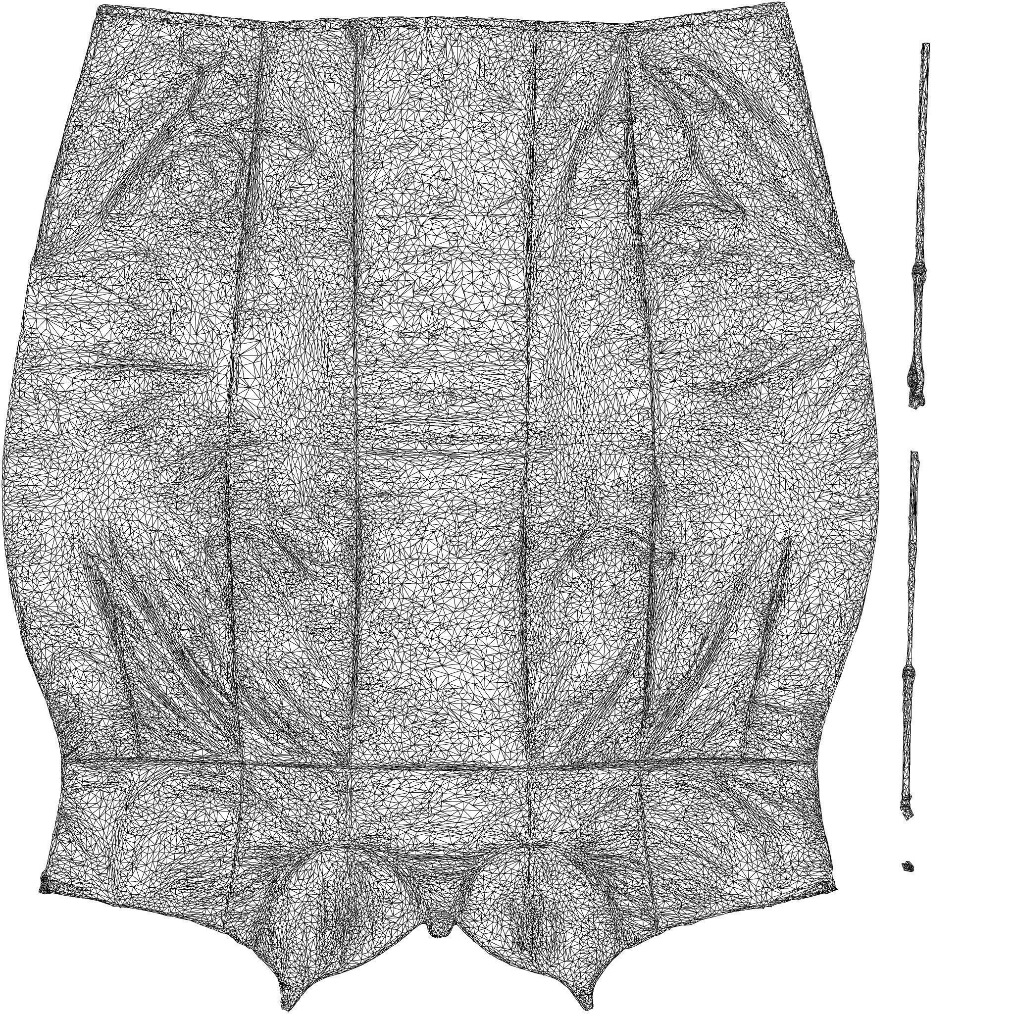 Structured Vinyl Dress 3D model_8