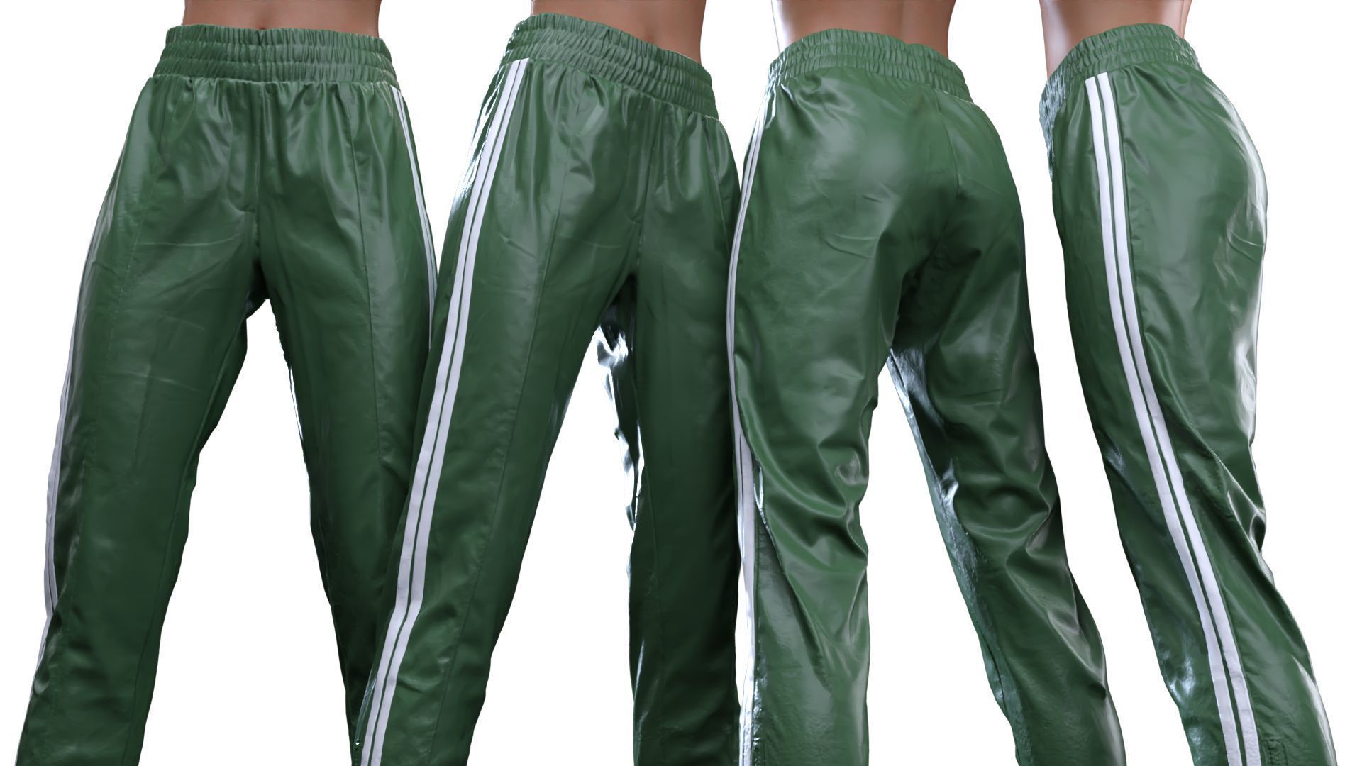 Stripes Jogging Trousers 3D model_17