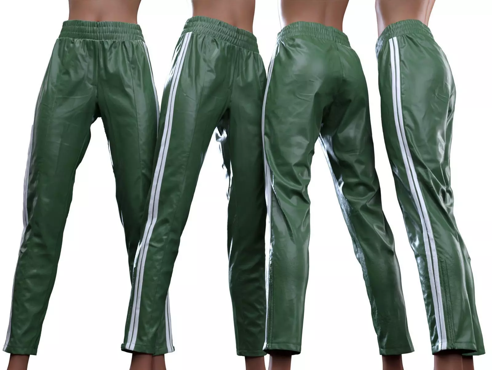 Stripes Jogging Trousers 3D model_0