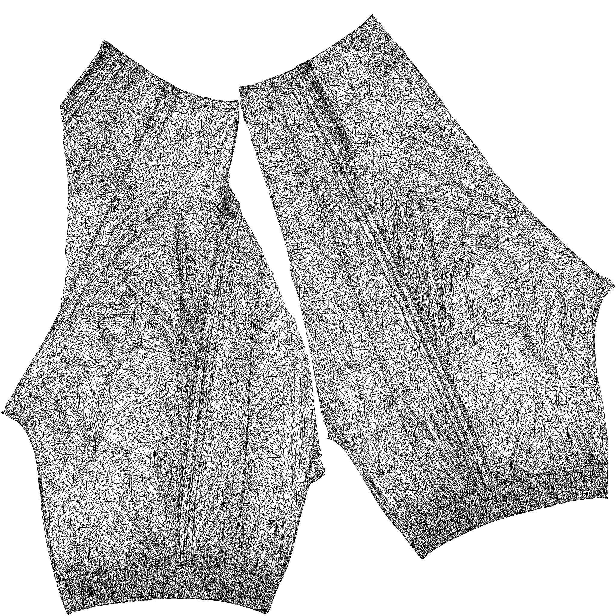 Stripes Jogging Trousers 3D model_10