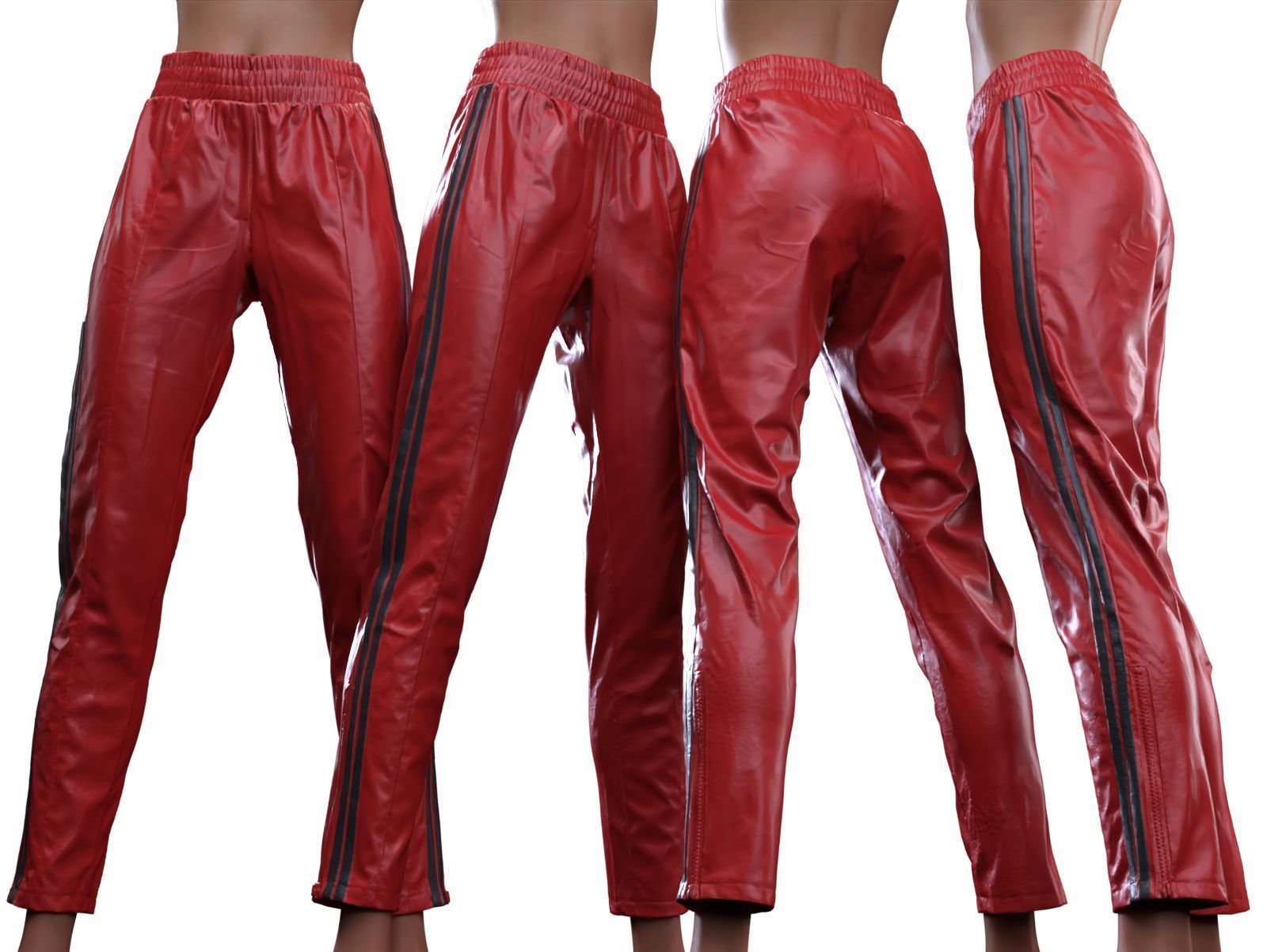 Stripes Jogging Trousers 3D model_11