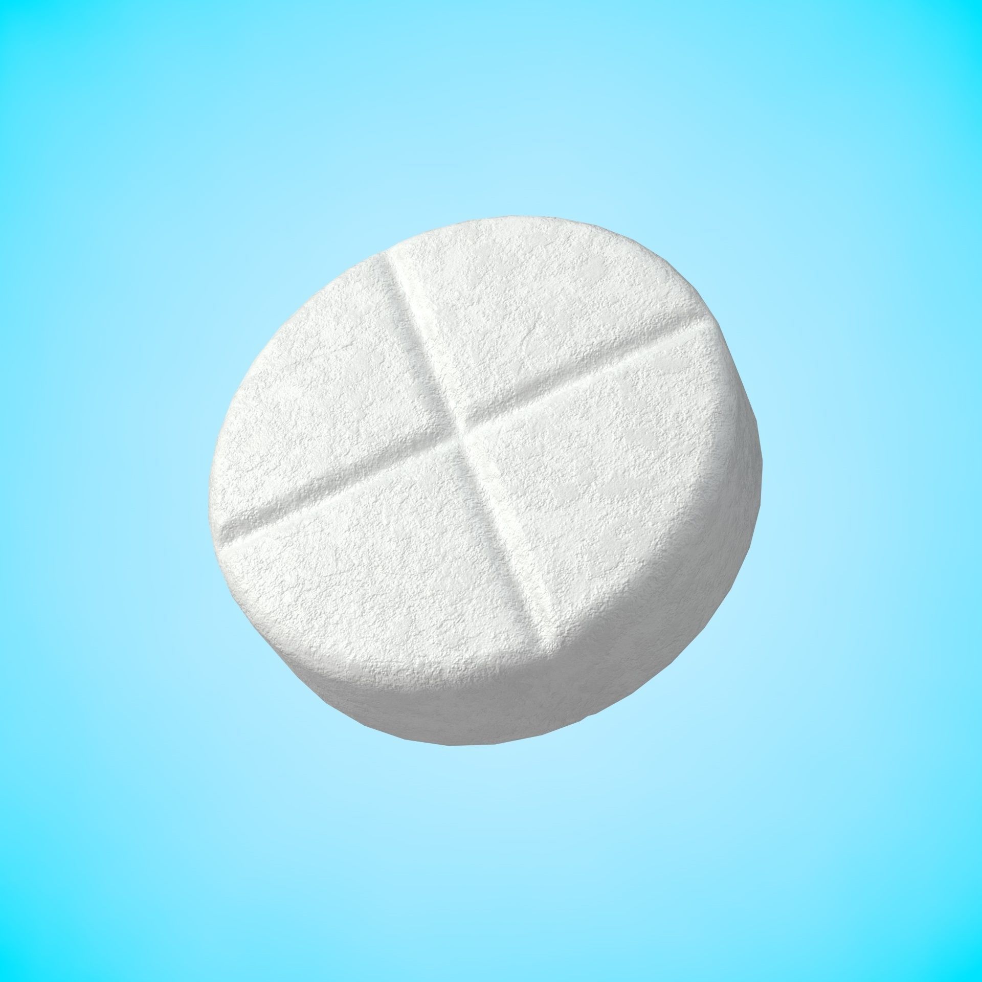 Set of Circular pills with 4K PBR tex and color variations Low-poly 3D model_5