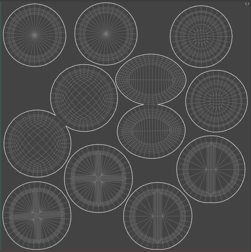 Set of Circular pills with 4K PBR tex and color variations Low-poly 3D model_14