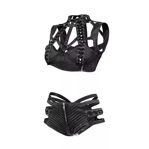Straps Combo Shorts Top 3D model