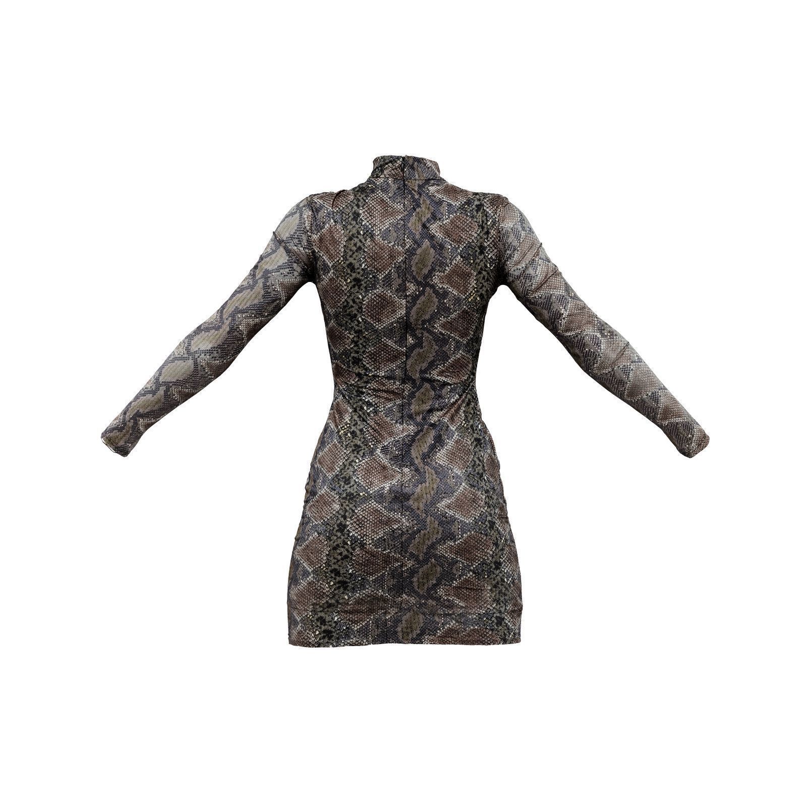 Snake Dress 3D model_2