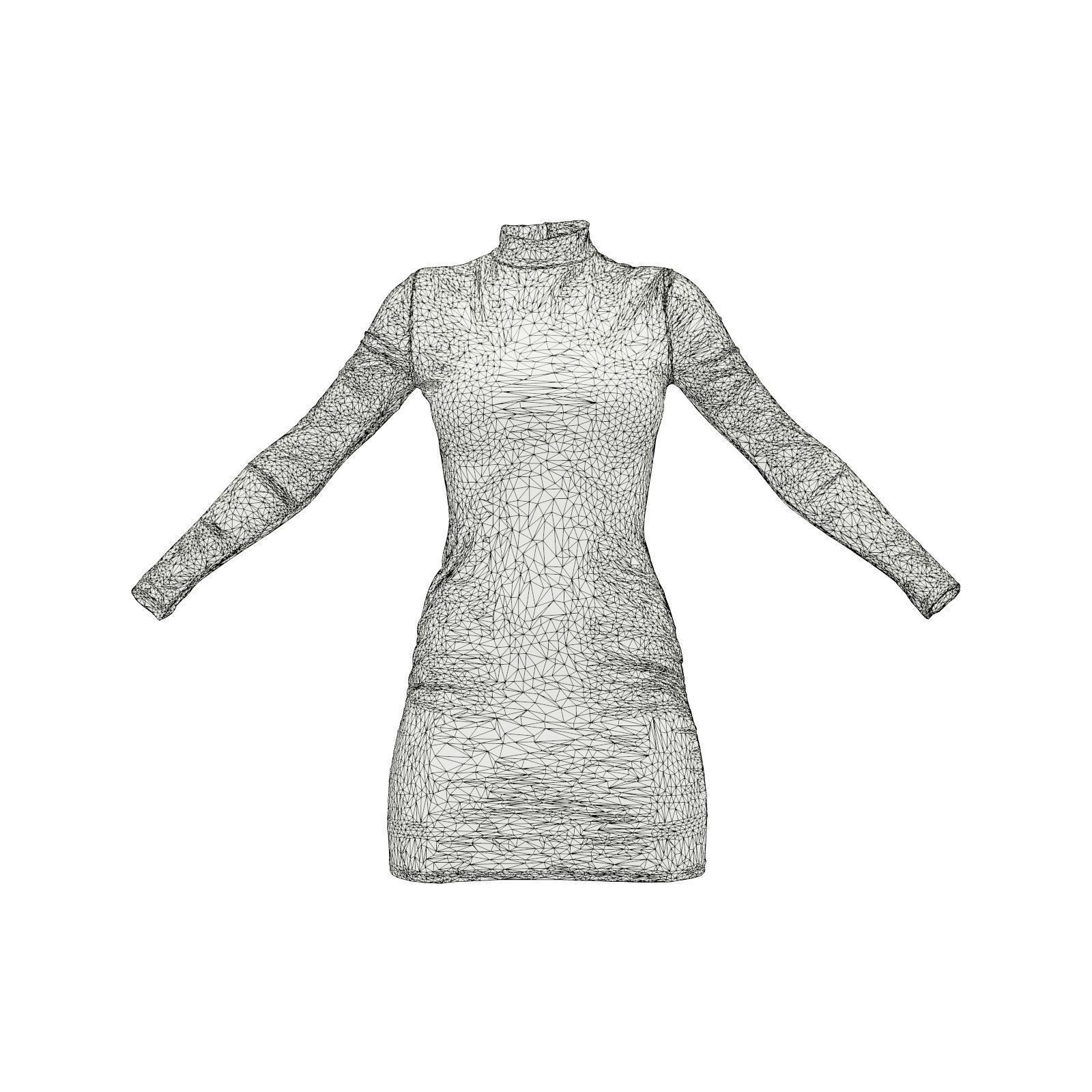 Snake Dress 3D model_6