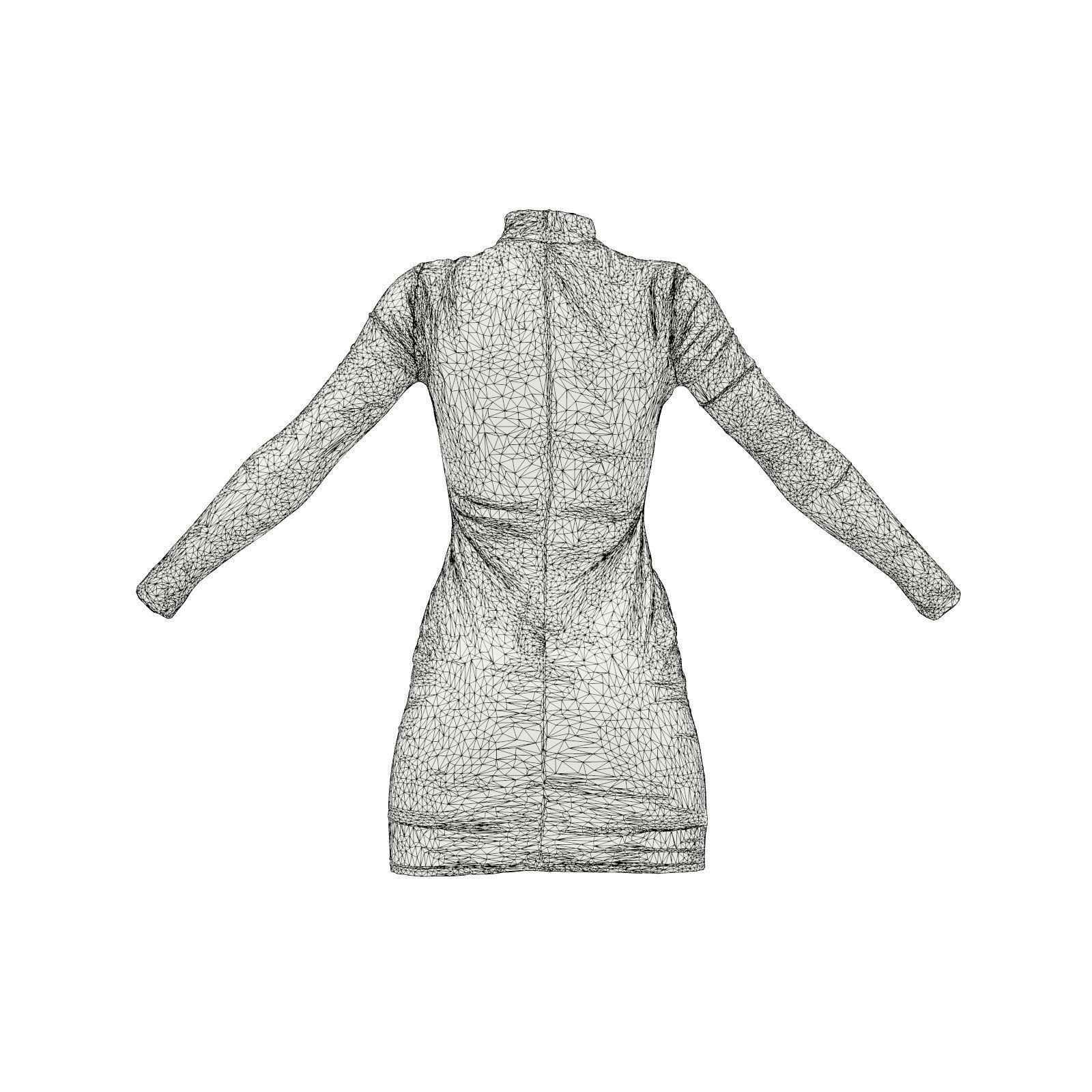 Snake Dress 3D model_7