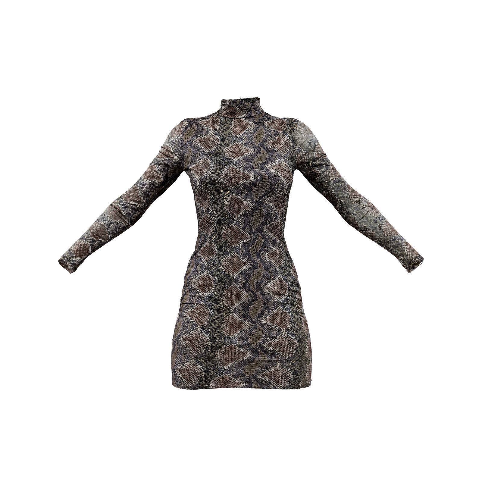 Snake Dress 3D model_1