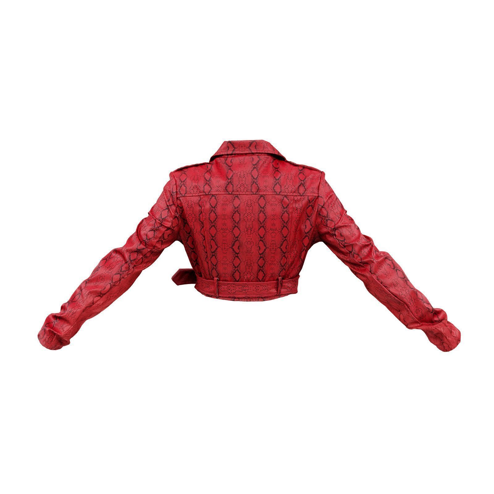 Snake Crop Jacket 3D model_2