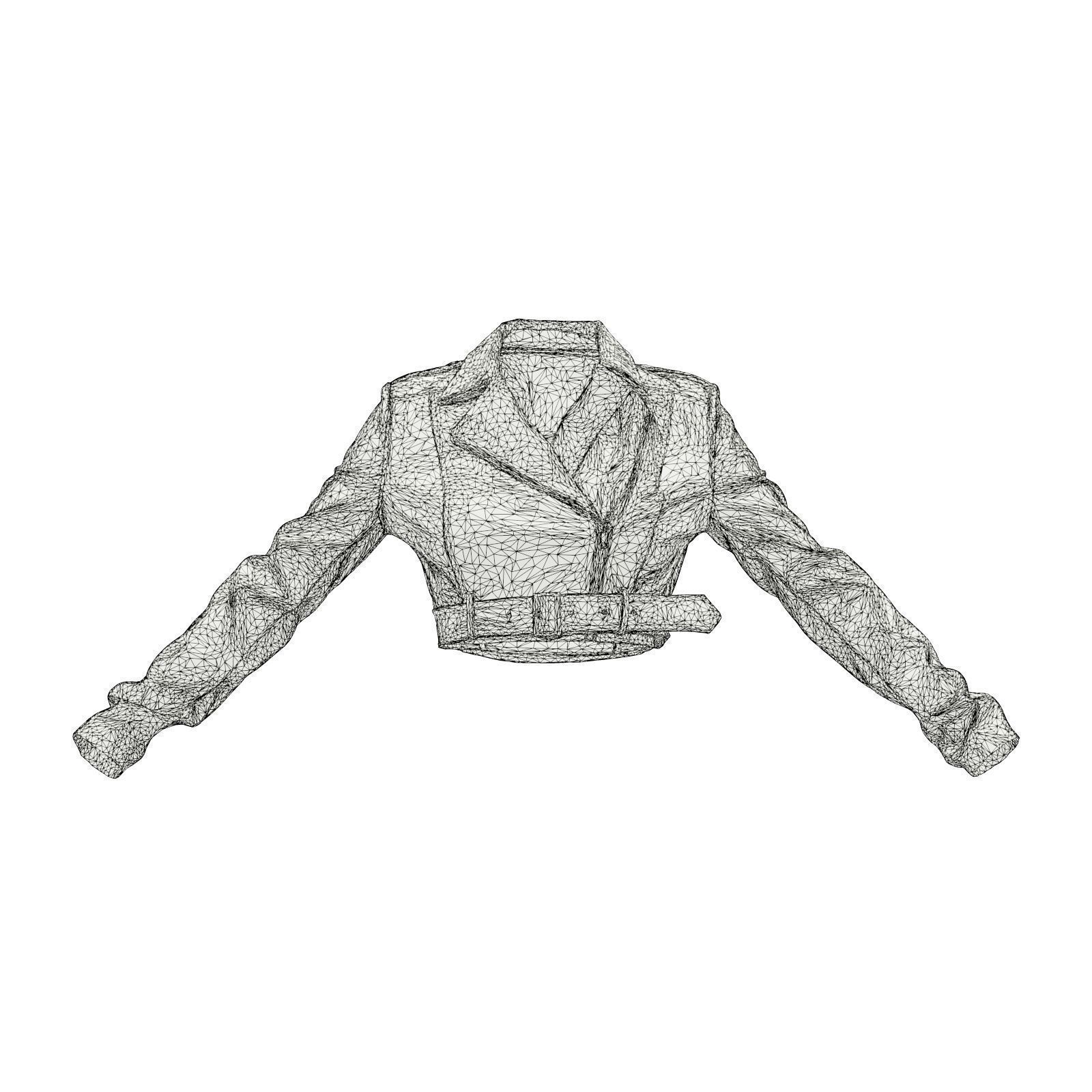 Snake Crop Jacket 3D model_6