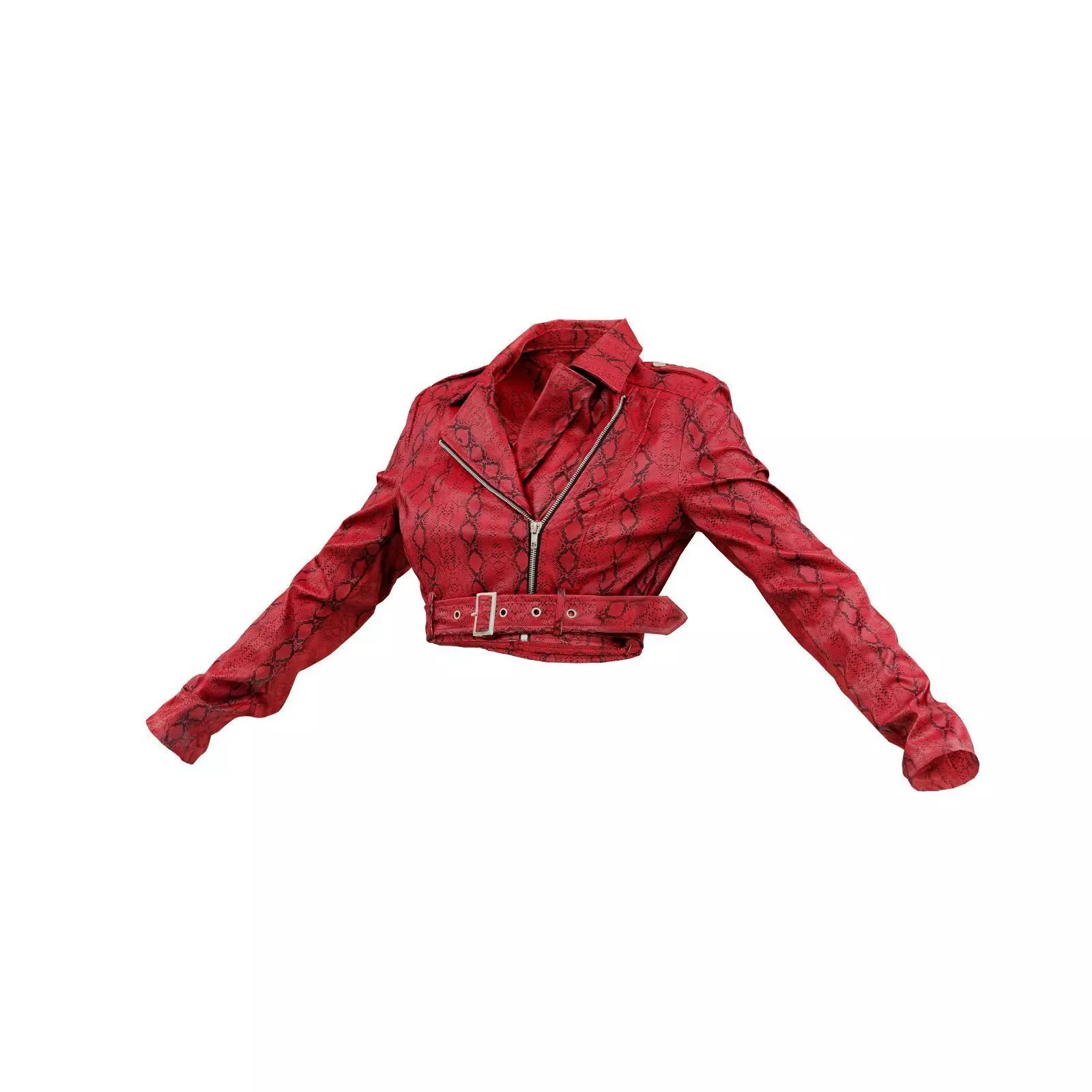 Snake Crop Jacket 3D model_0