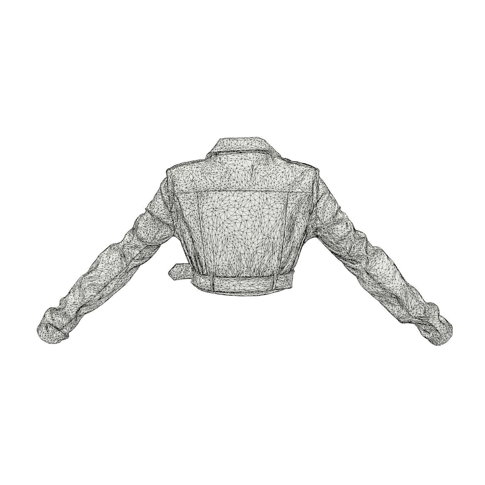 Snake Crop Jacket 3D model_7