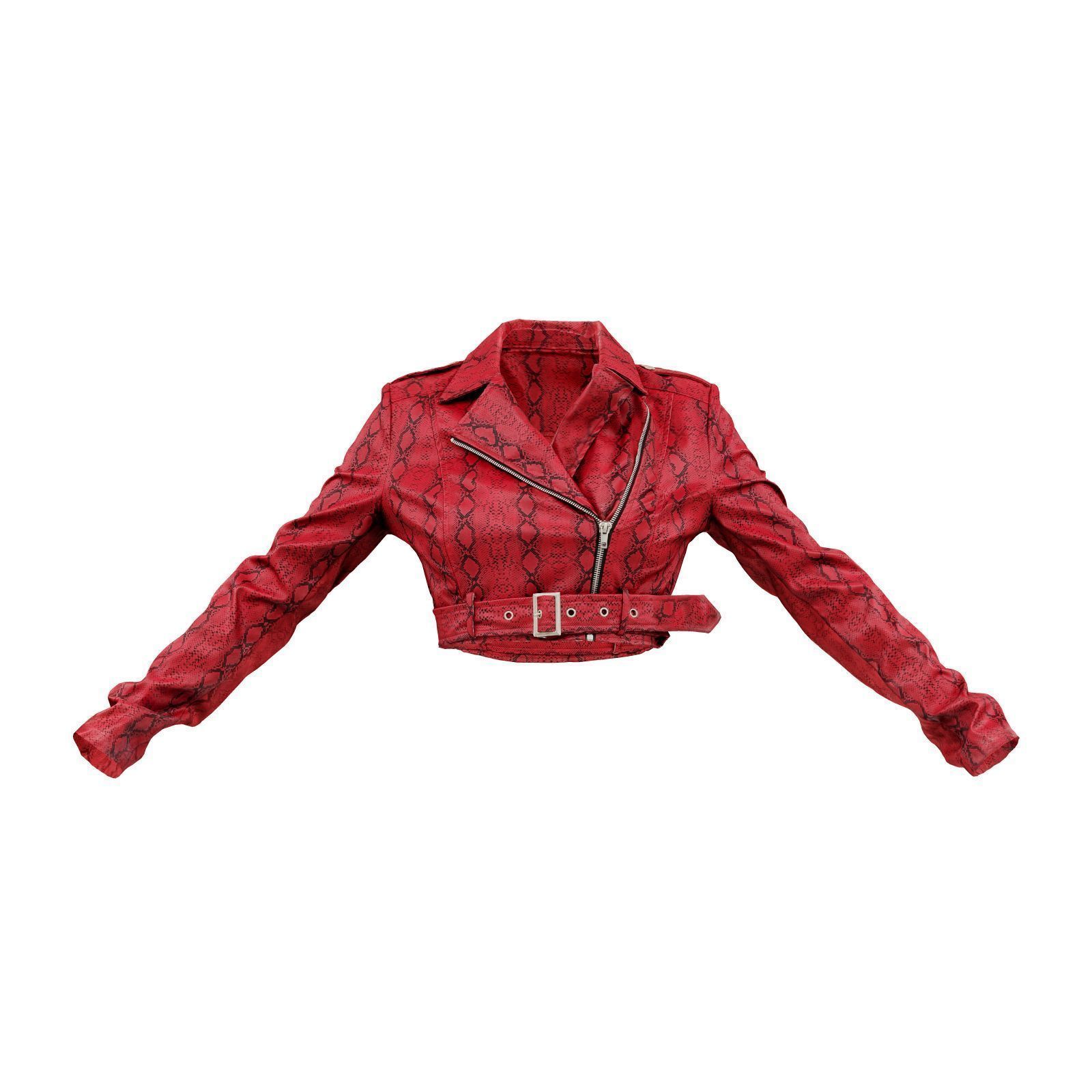 Snake Crop Jacket 3D model_1