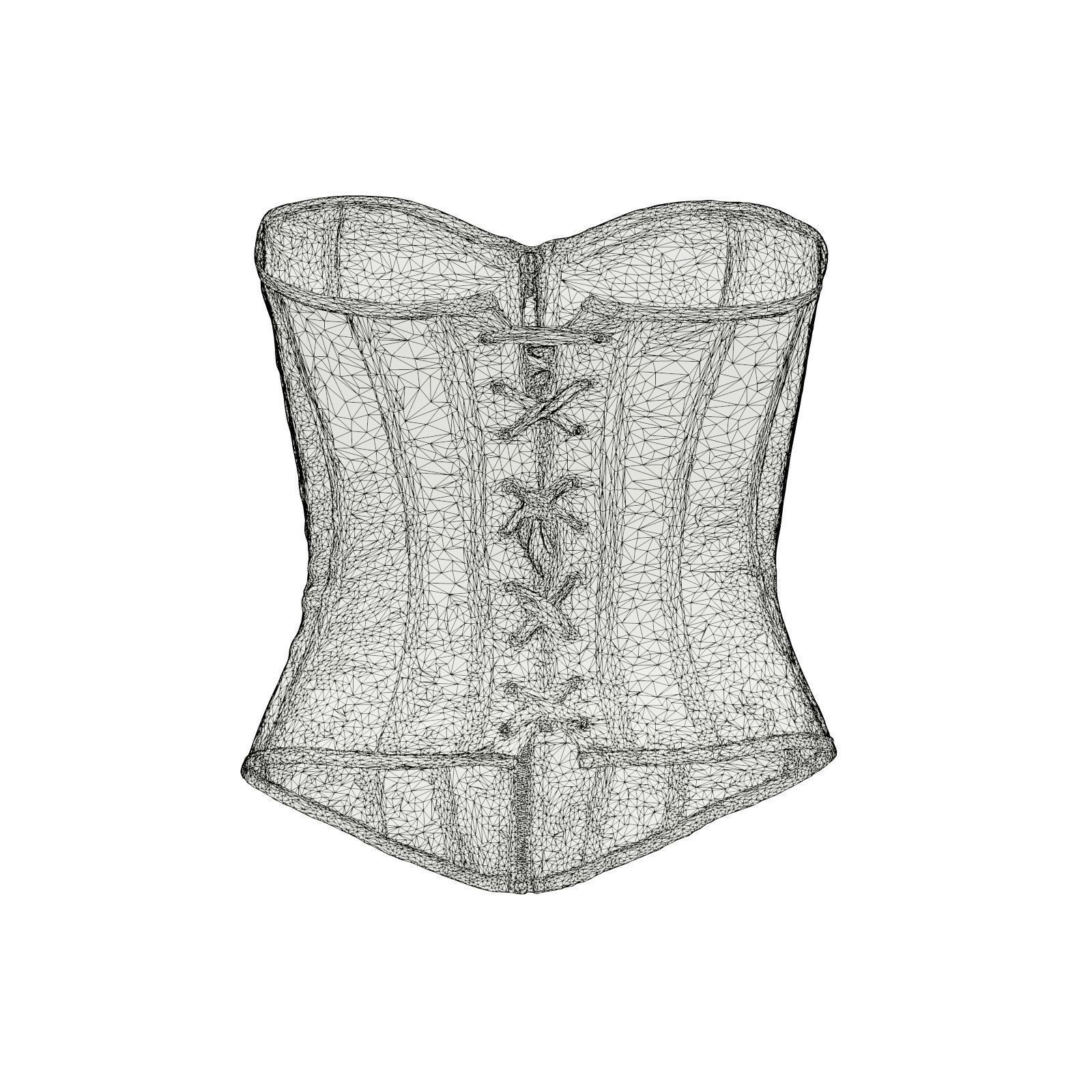 Simple Corset 3D model_7