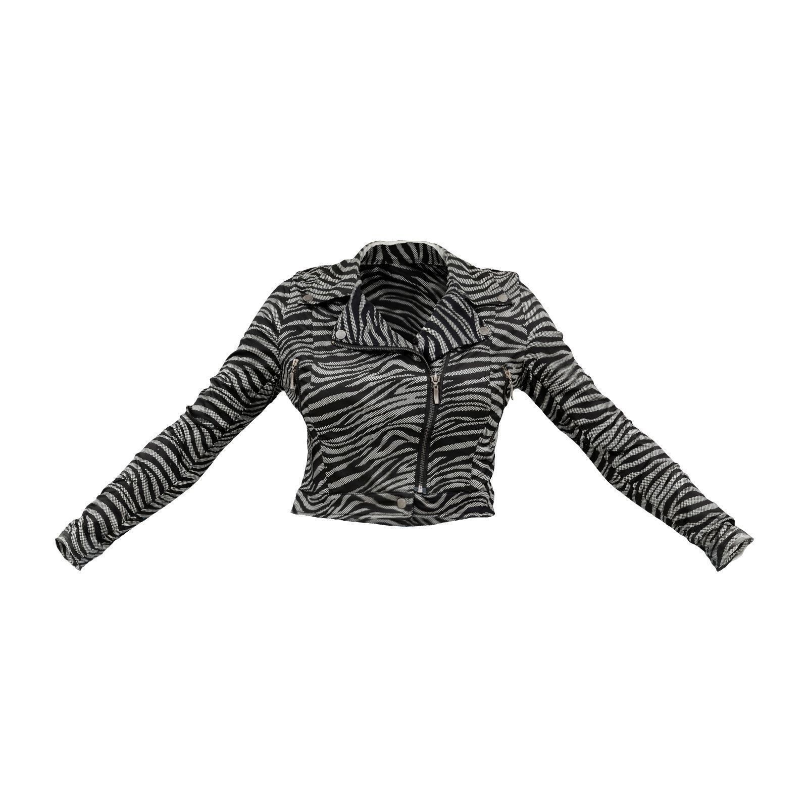Silver Zebra Jacket 3D model_1
