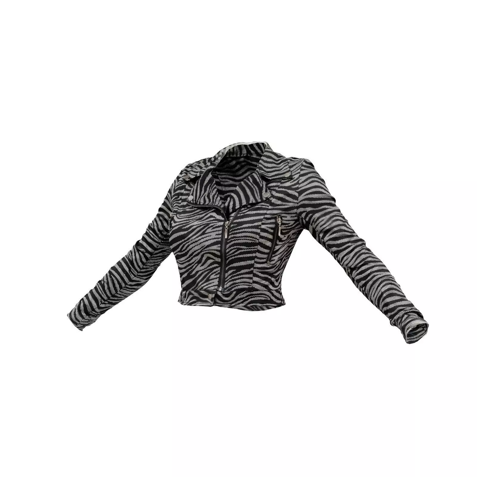 Silver Zebra Jacket 3D model_0