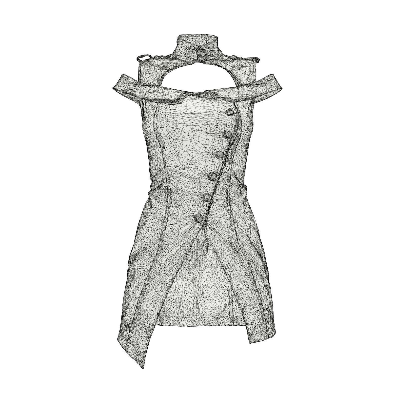 Shoulder Straps Dress 3D model_6