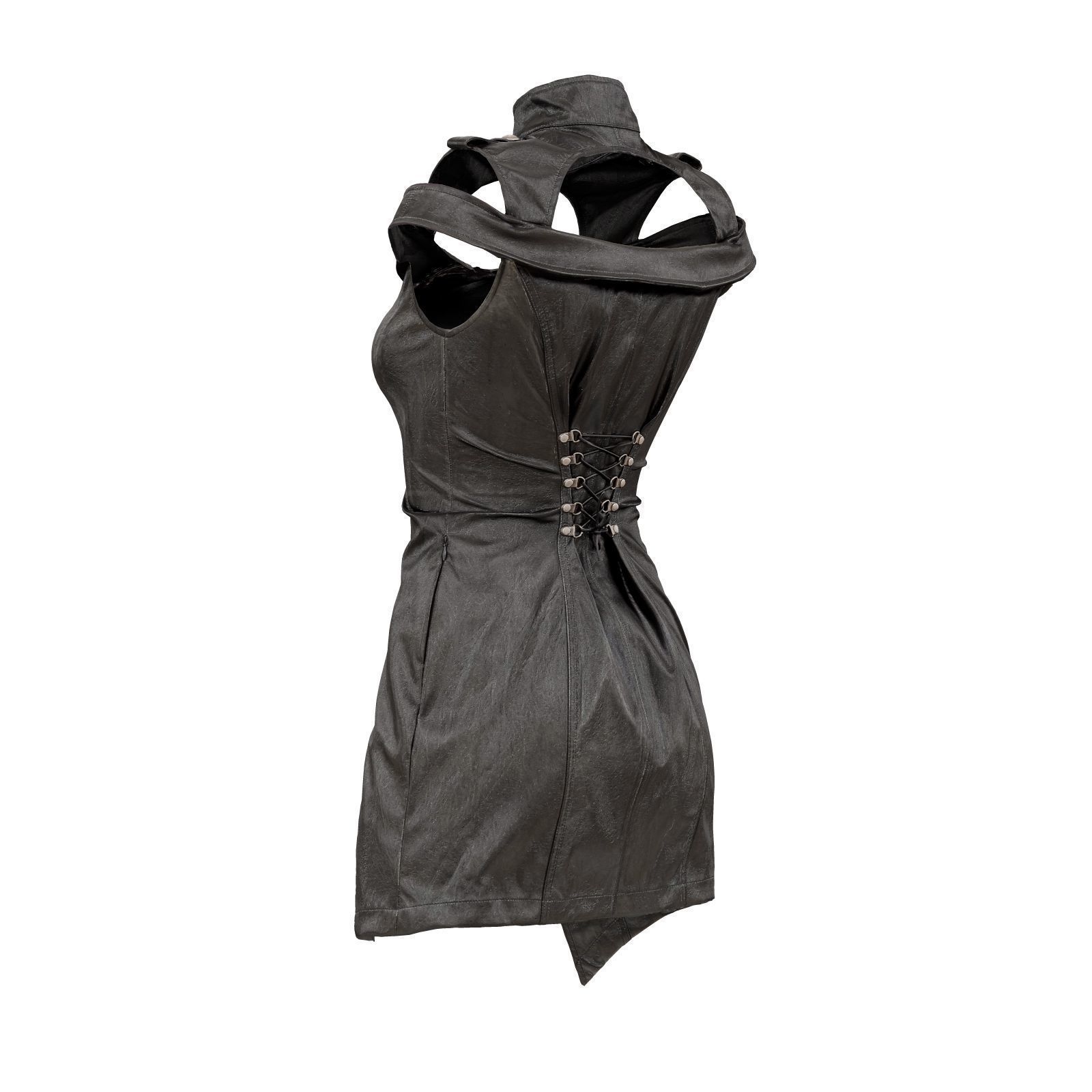 Shoulder Straps Dress 3D model_3