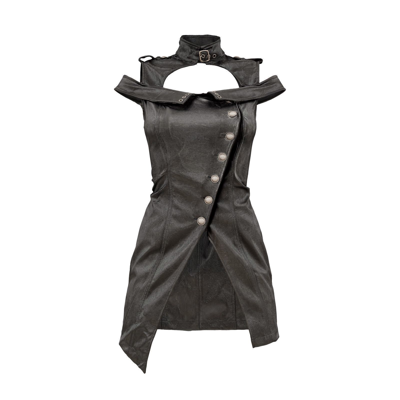 Shoulder Straps Dress 3D model_1