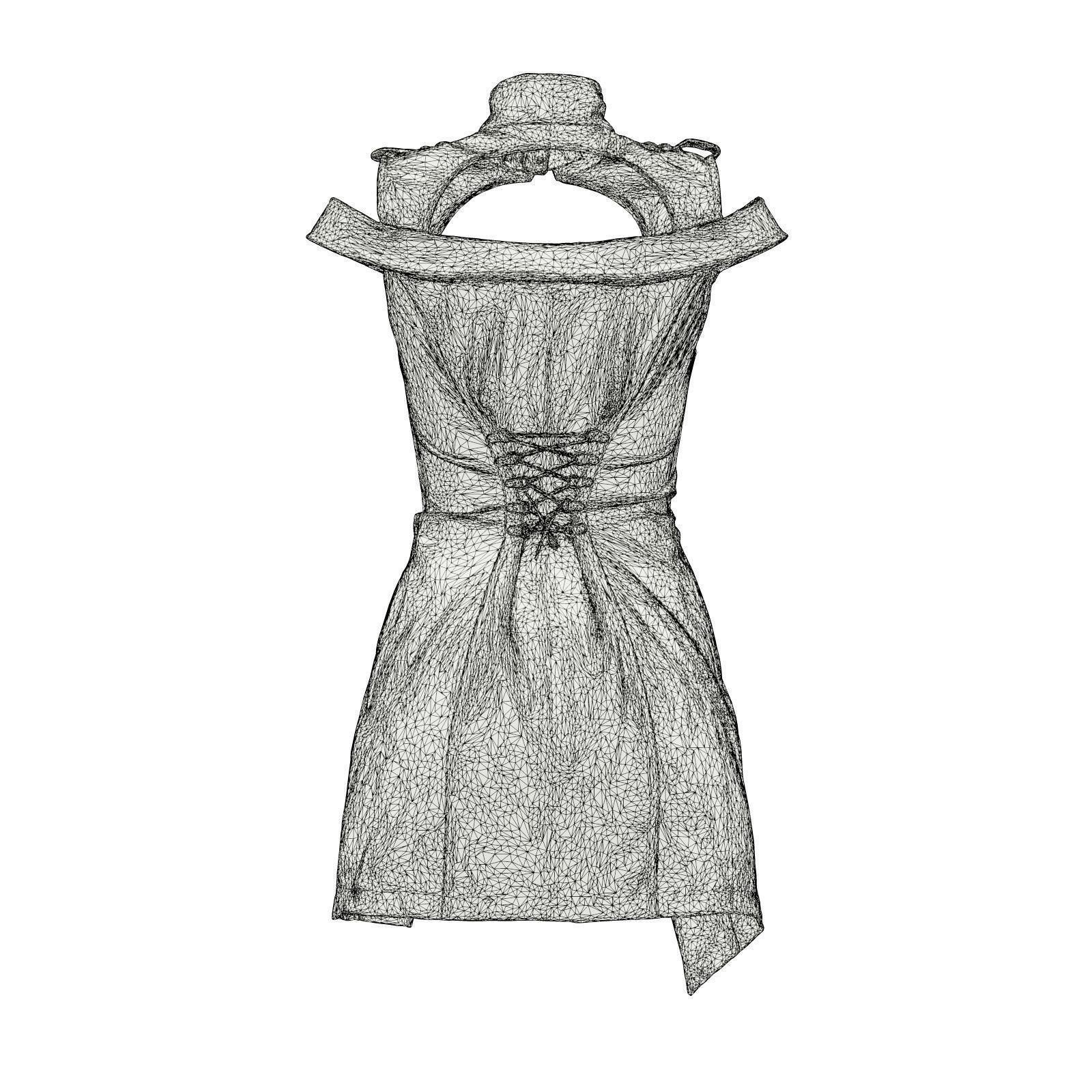 Shoulder Straps Dress 3D model_7