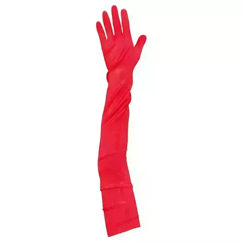 Shoulder Length Latex Gloves 3D model