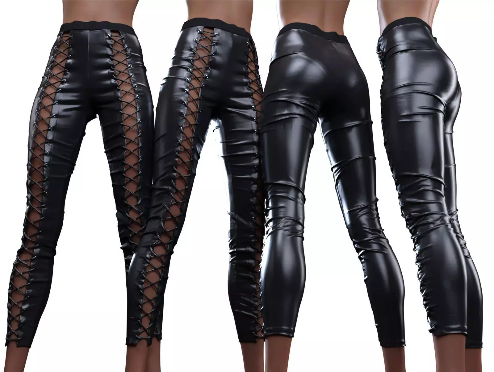 Shiny Laces Leggings 3D model