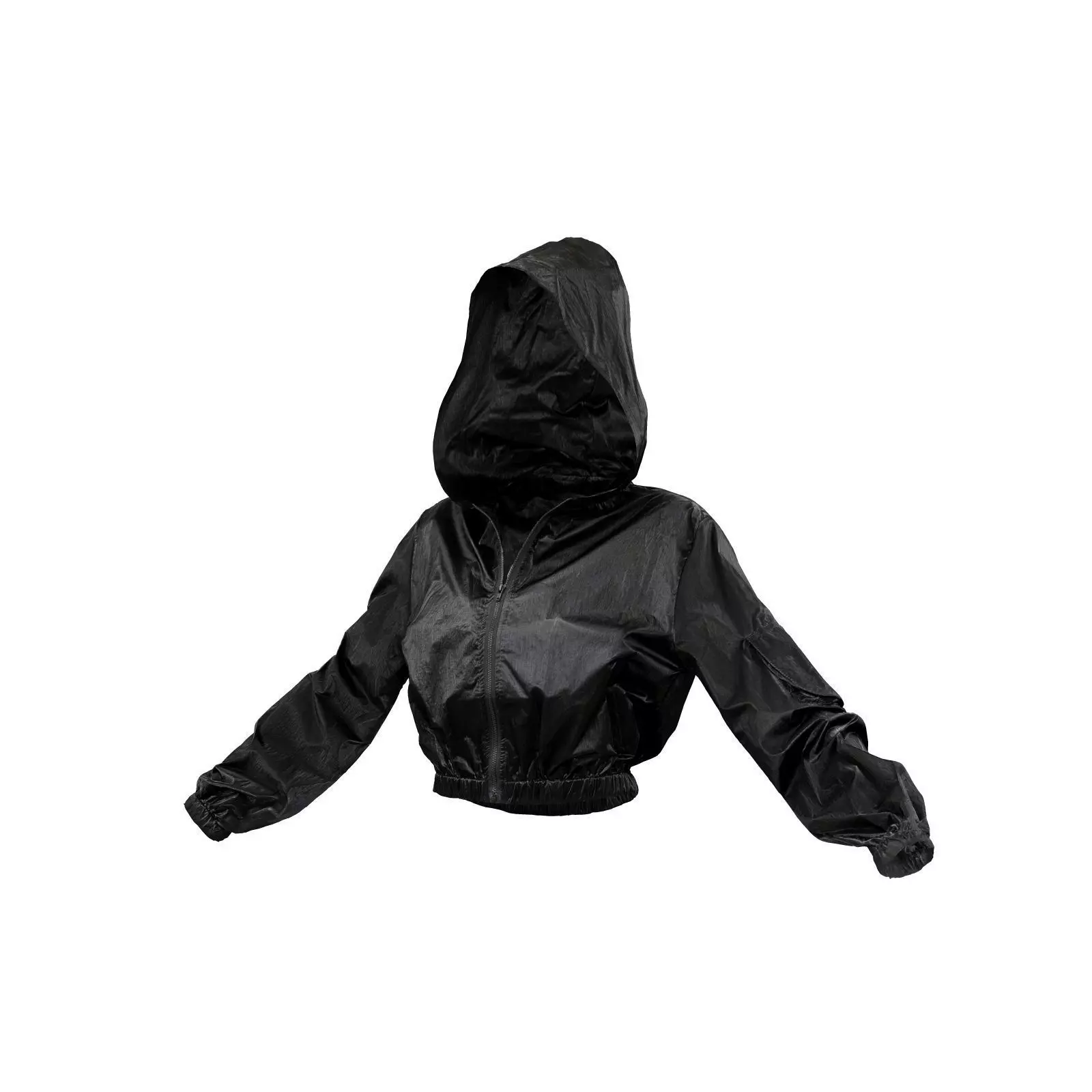 Shiny Hoodie Jacket 3D model_0