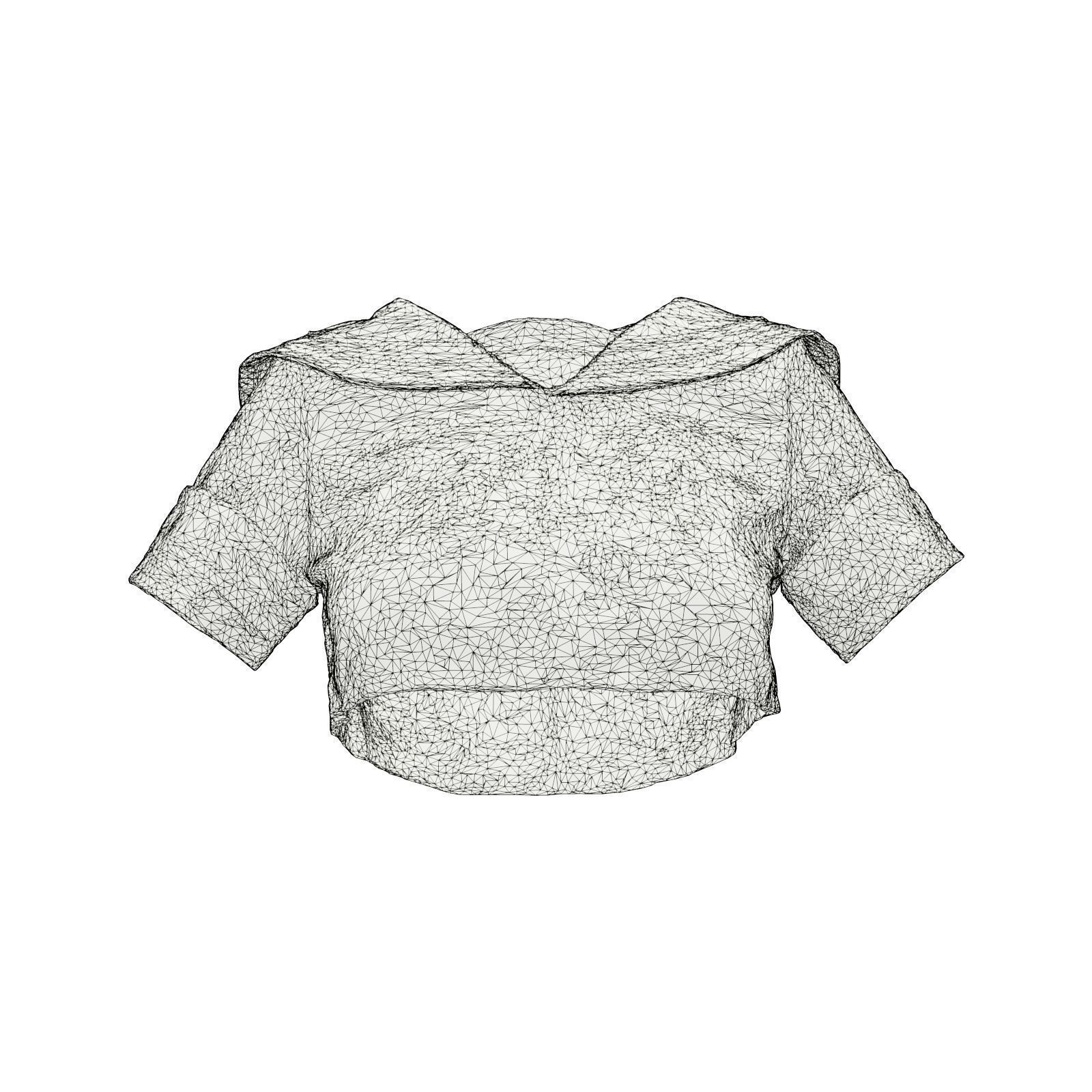Sailor Top 3D model_6