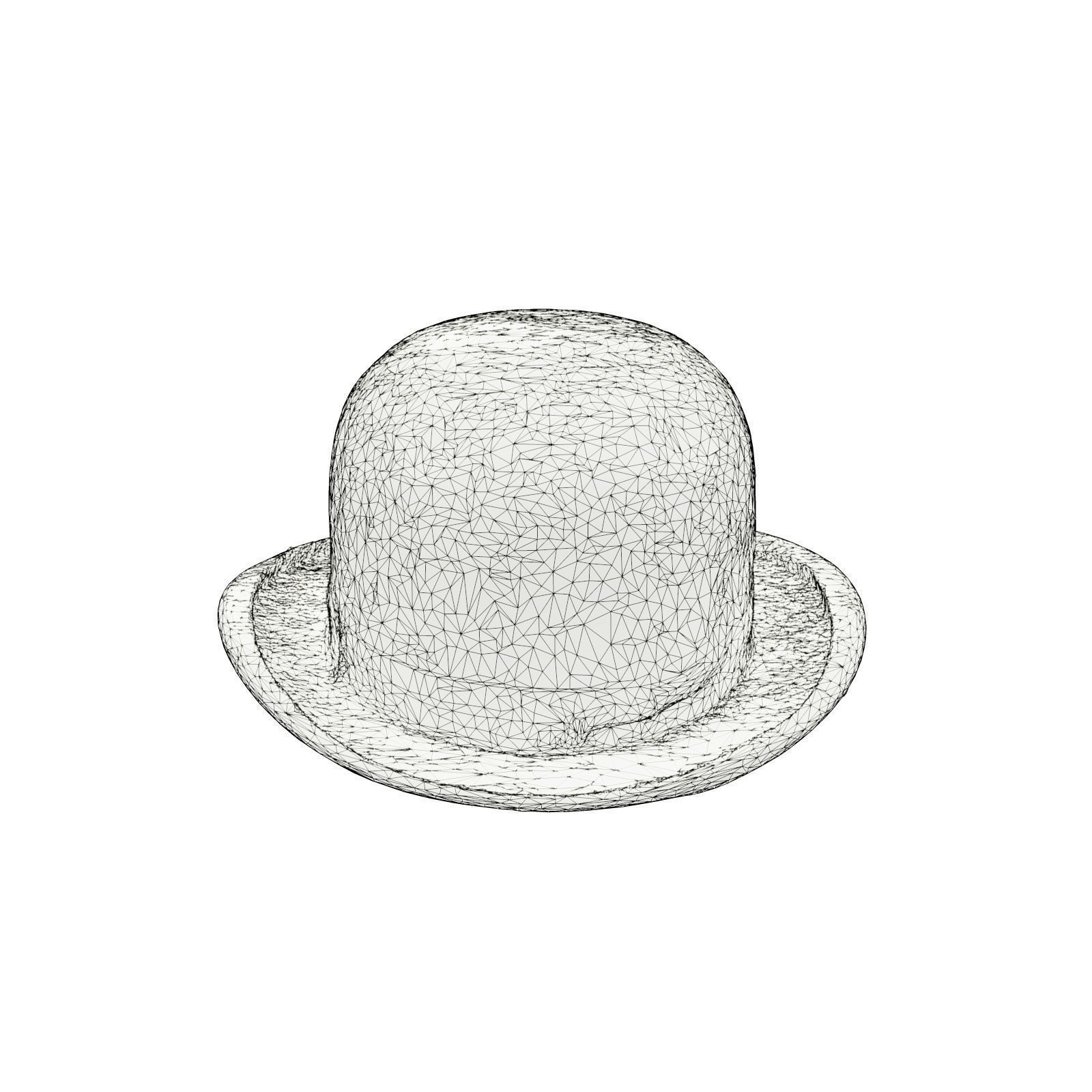 Round Hat 3D model_7